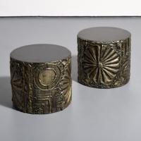 Pair of Adrian Pearsall Brutalist Occasional Tables, Manner of Paul Evans - Sold for $3,584 on 12-03-2022 (Lot 713).jpg